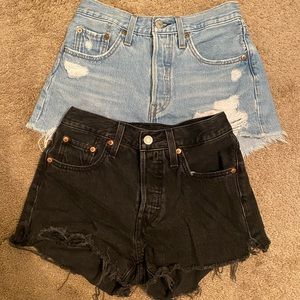 Two pairs of Levi 501 shorts (Size 24)